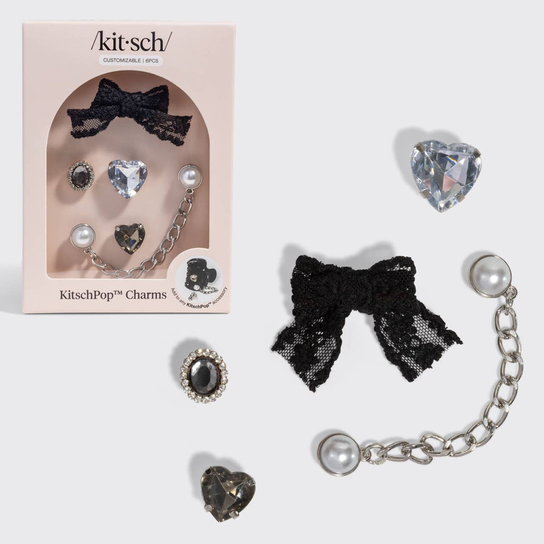 KITSCHPOP CHARMS 6PC SET | VINTAGE BLACK