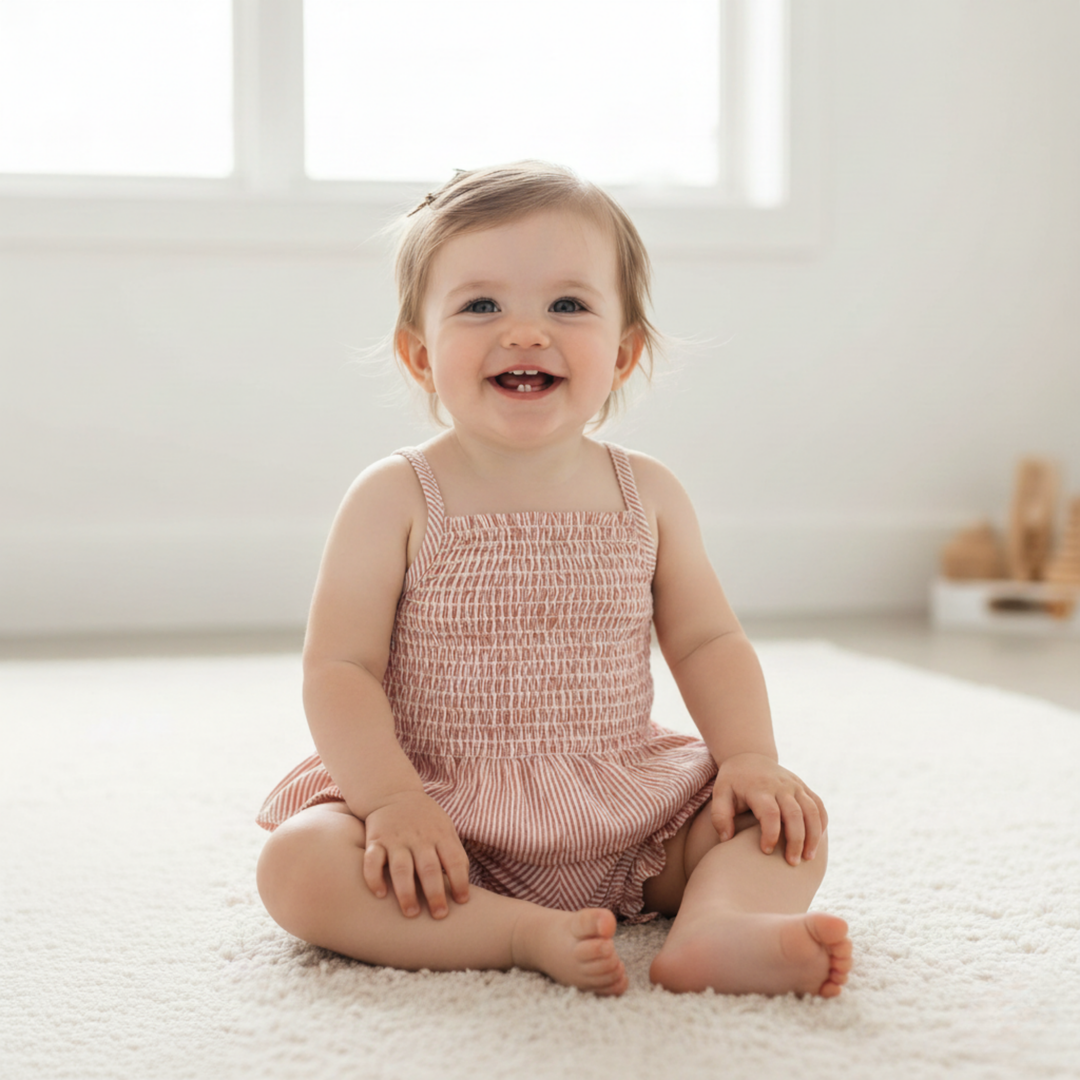 SMOCKED TOP AND BLOOMER SET