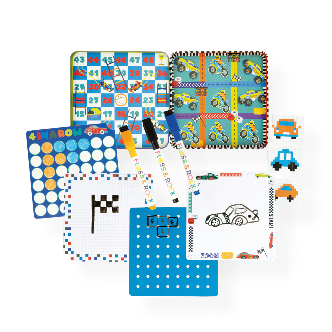 MAGNETIC FUN & GAMES TIN - CARS