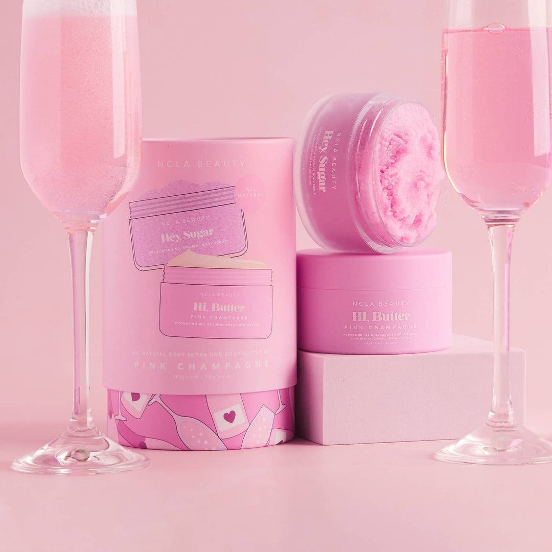 PINK CHAMPAGNE BODY SCRUB + BODY BUTTER SET