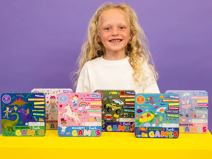 MAGNETIC FUN & GAMES TIN - CARS