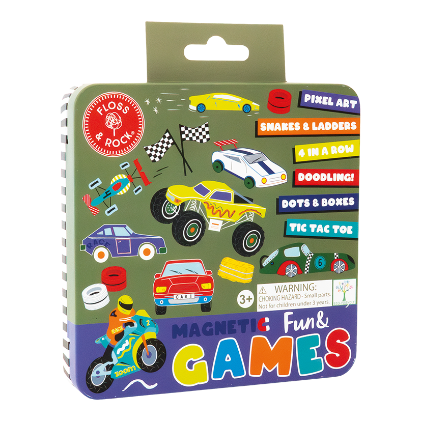 MAGNETIC FUN & GAMES TIN - CARS
