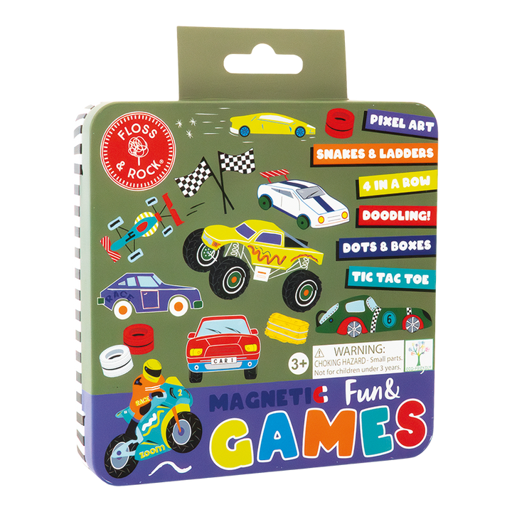 MAGNETIC FUN & GAMES TIN - CARS