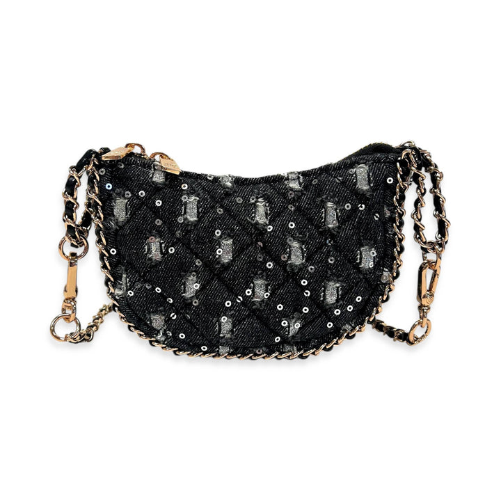 DENIM CRESCENT PURSE