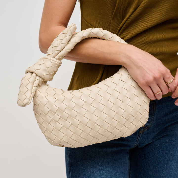LIZBETH WOVEN KNOT CLUTCH | BUTTER