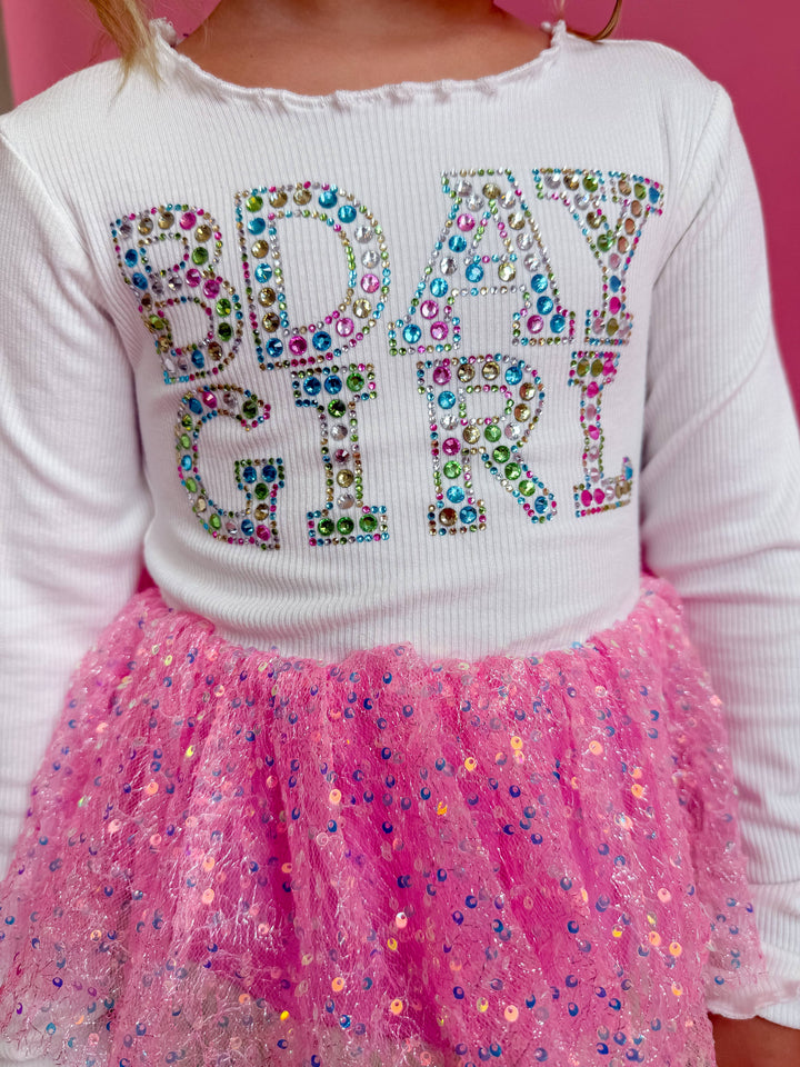 BDAY GIRL RHINESTONE DRESS
