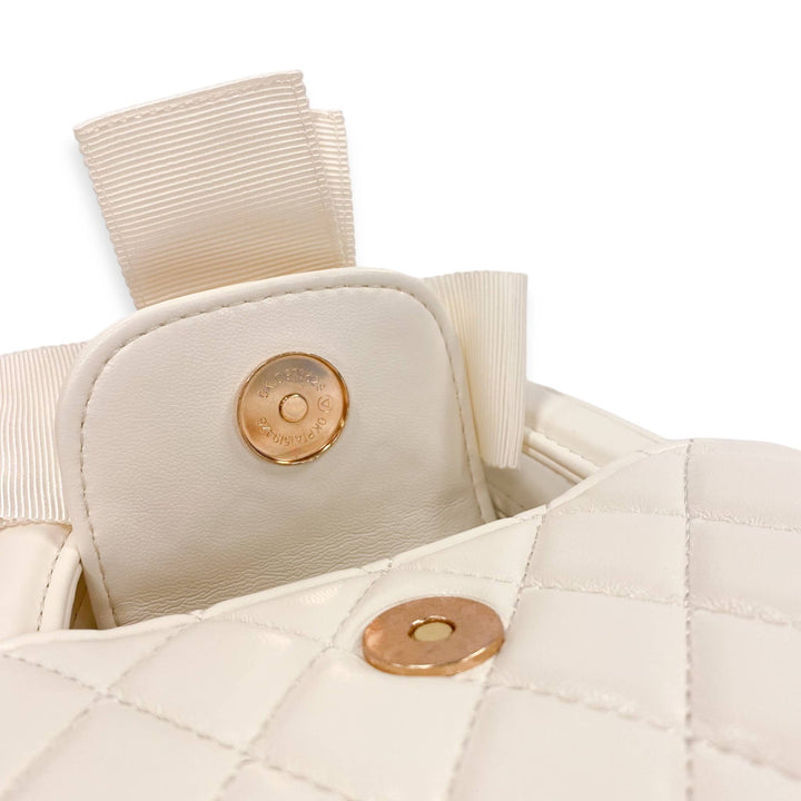 FLORAL APPLIQUÉ QUILTED BAG | BLACK