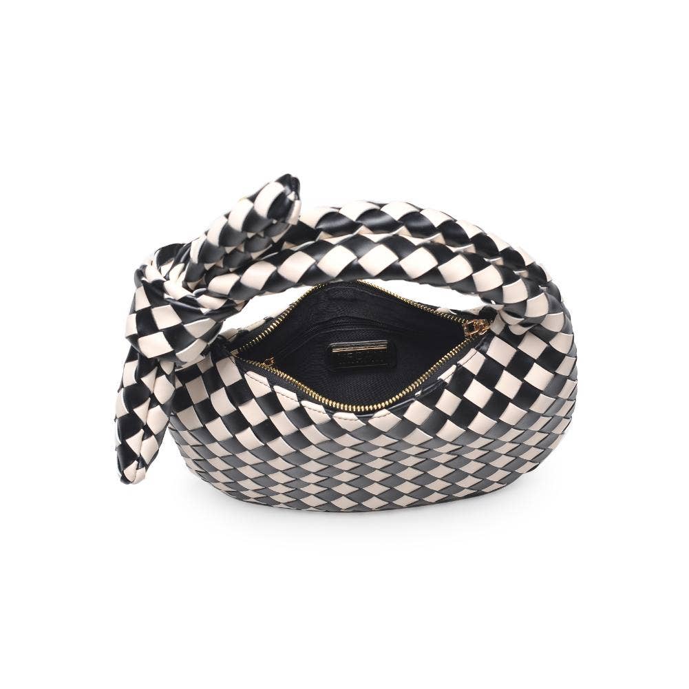 LIZBETH WOVEN KNOT CLUTCH | PISTACHIO