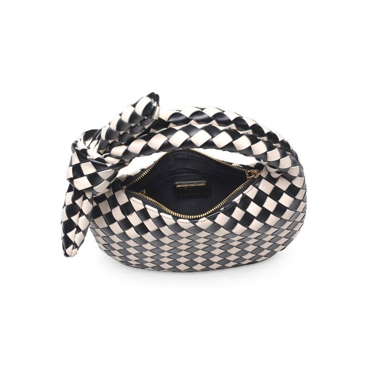 LIZBETH WOVEN KNOT CLUTCH | BLACK