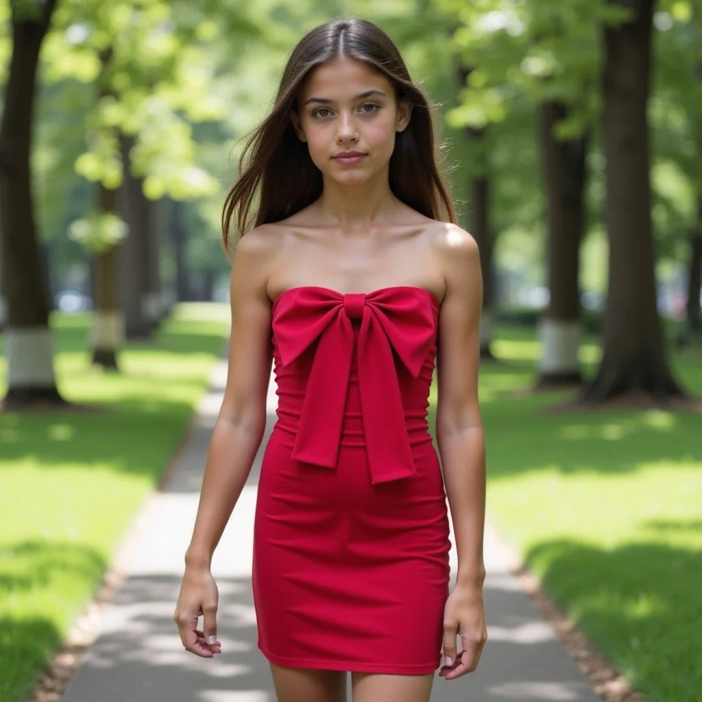 TEDDIE DRESS | RED