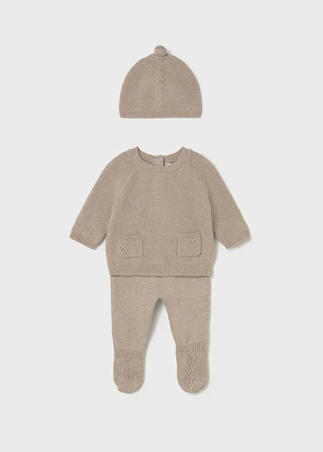 KNIT SET W/ HAT | MOCA