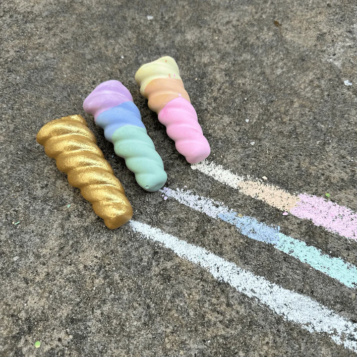 RAINBOW UNICORN HORNS CHALK